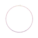 Freshwater Akoya  Purple  3-3.5mm  Round Pearls  Necklace