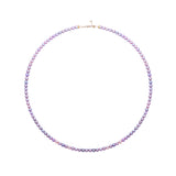 Freshwater Akoya  Purple  4-4.5mm  Round Pearls  Necklace