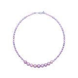 Freshwater Edison  Purple  4-5mm  Rice Pearls  Necklace