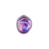 Freshwater Baroque  Purple  15-17mm  Fireball Pearls  Ring