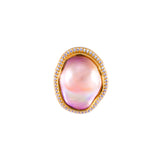 Freshwater Baroque  Purple  15-17mm  Fireball Pearls  Ring